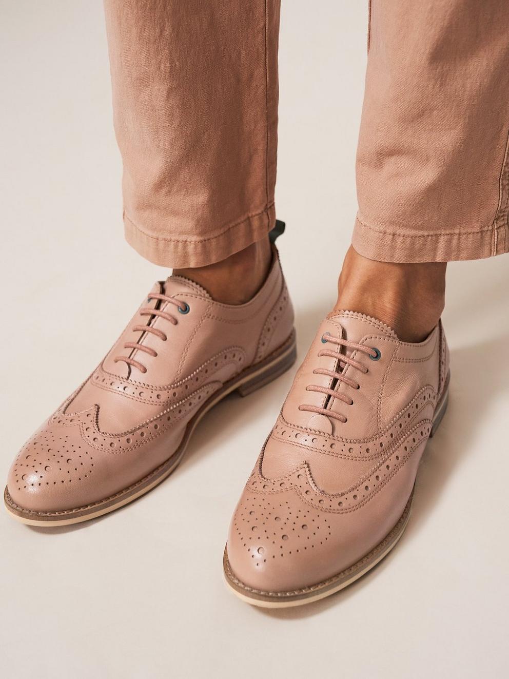 Lace Up Thistle Brogue in PINK MLT - LIFESTYLE