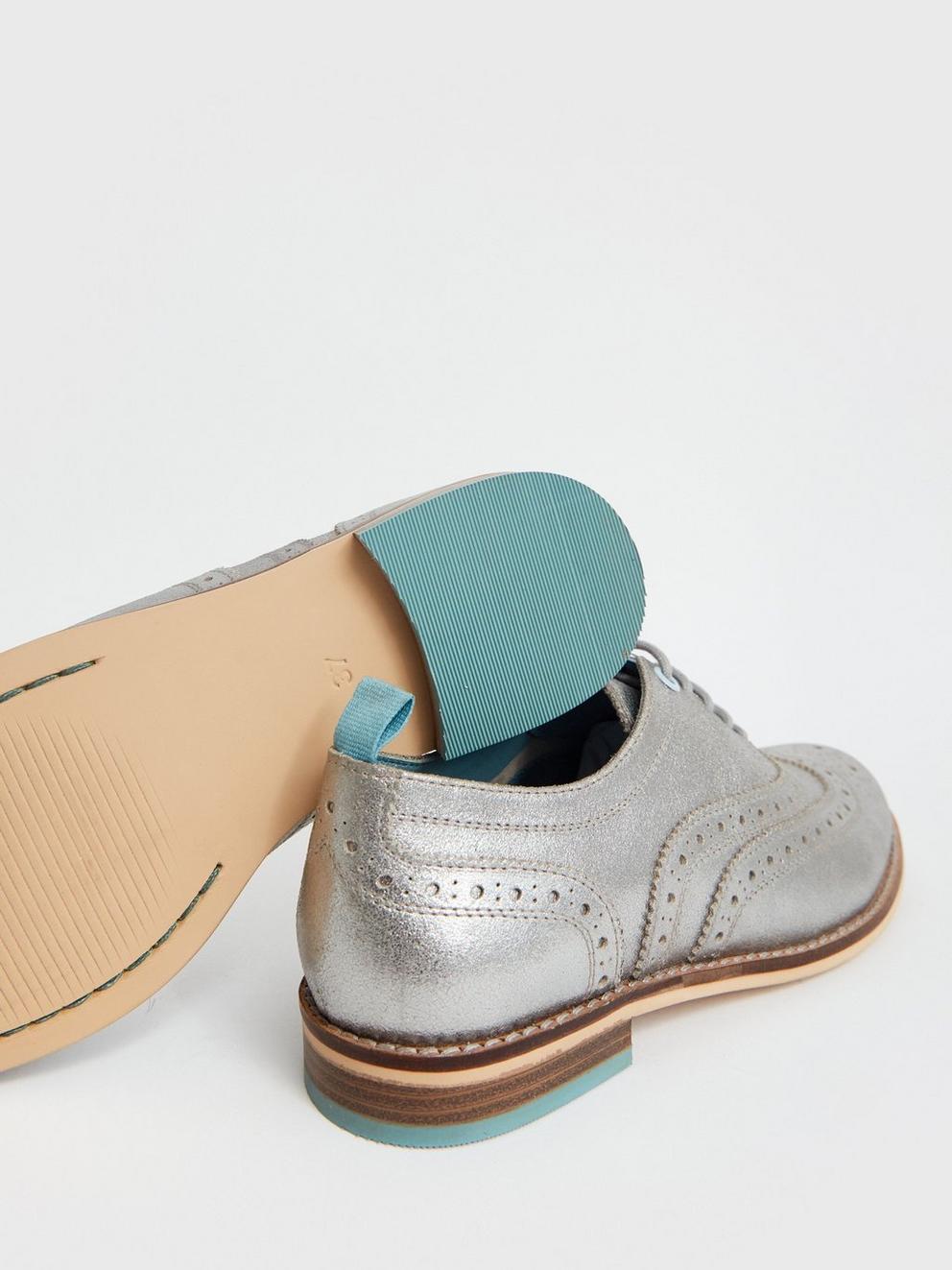 Lace Up Thistle Brogue in SLV TN MET - FLAT BACK