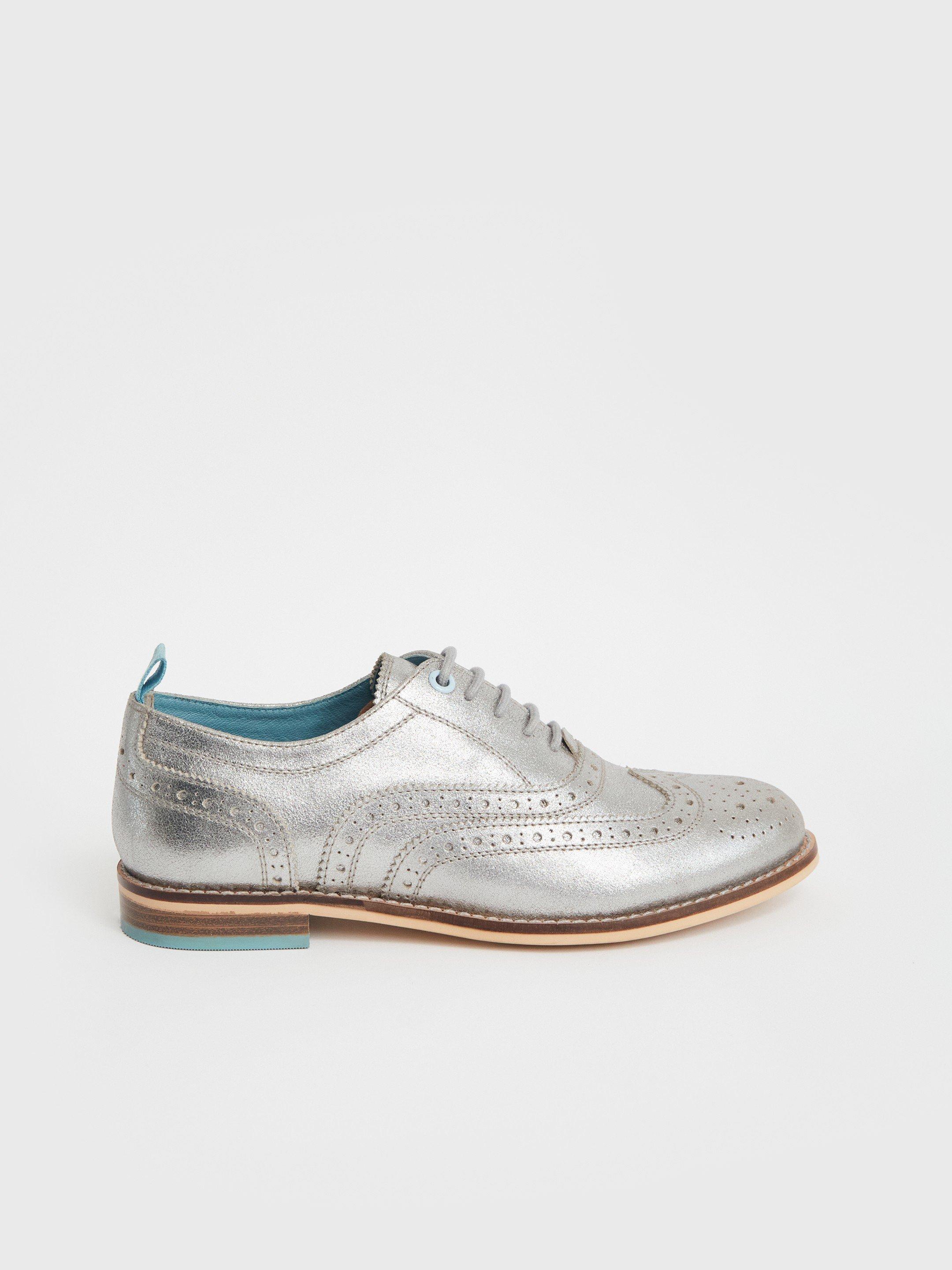 Silver tie hot sale up shoes