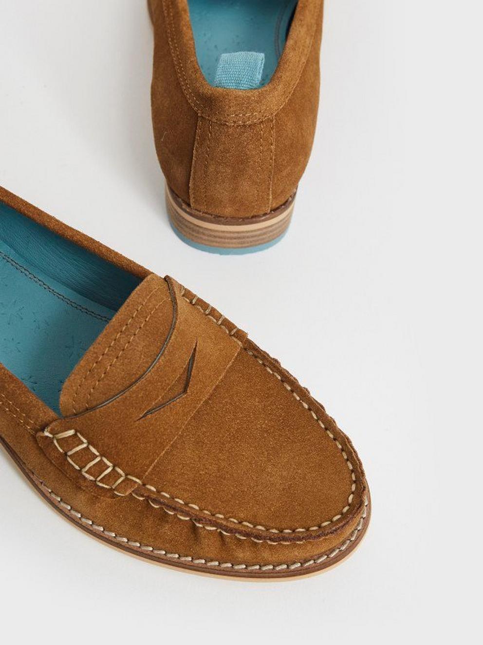 Eden Loafer in MID TAN - FLAT BACK