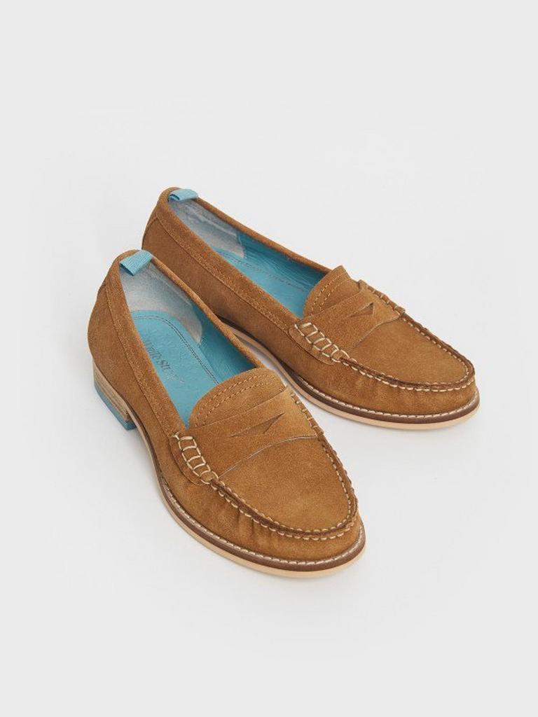 Flat suede hot sale loafers