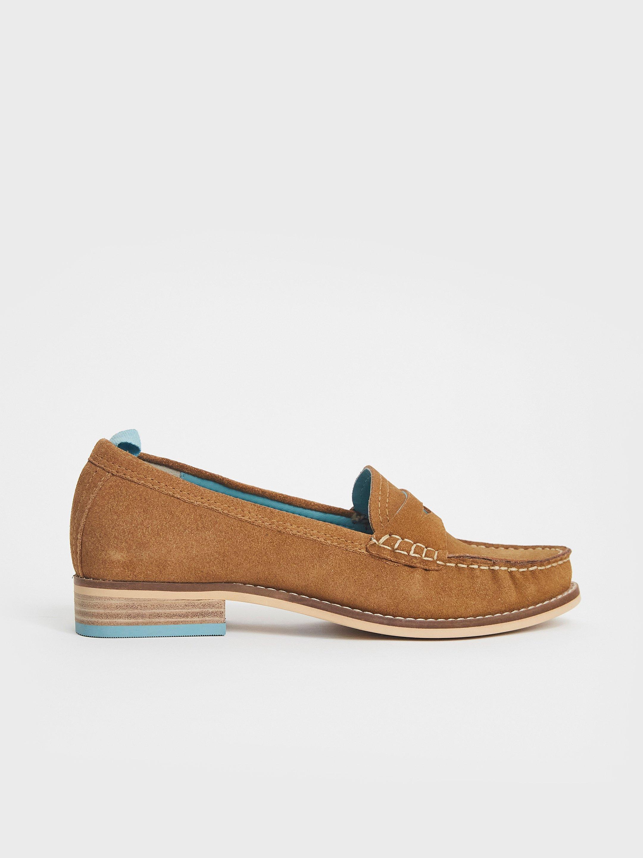 Tan cheap suede loafers