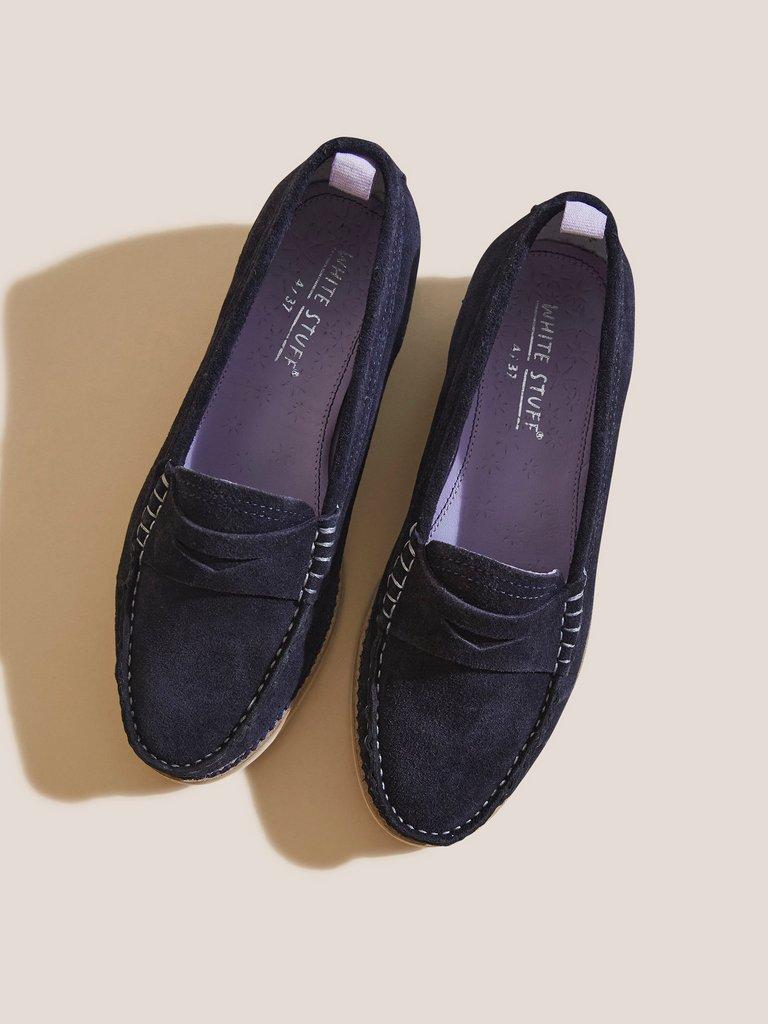 Eden Loafer in NAVY MULTI - FLAT DETAIL