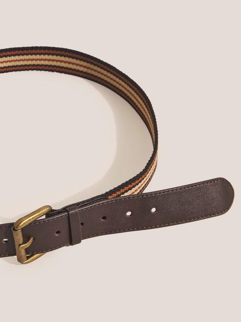 Smart Canvas Belt in BROWN MLT - FLAT DETAIL