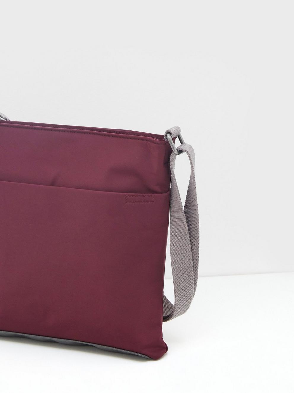 Recycled Roka Kennington C Bag in MID PLUM - FLAT BACK