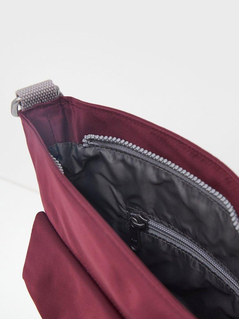 Recycled Roka Kennington C Bag in MID PLUM - FLAT DETAIL