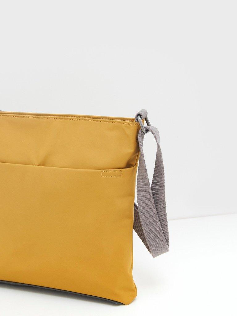 Recycled Roka Kennington C Bag in MID YELLOW - FLAT BACK