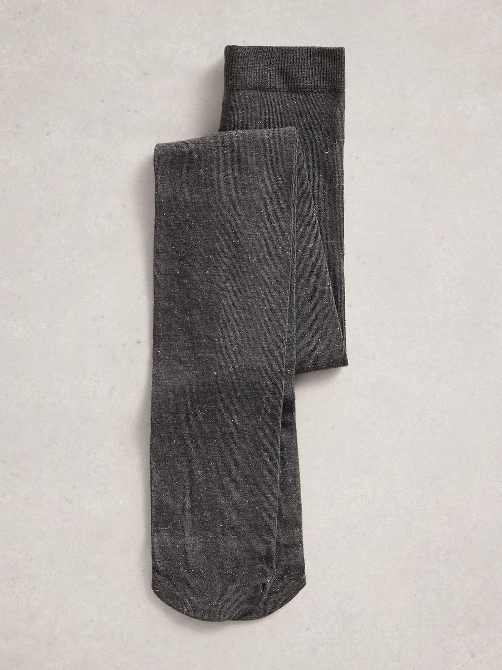 Sienna Sparkle Tights in CHARC GREY - FLAT DETAIL