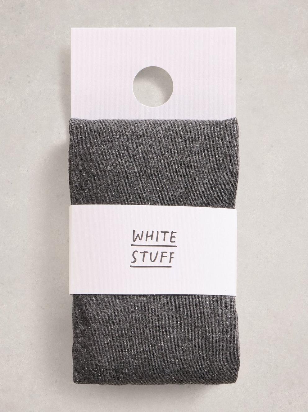 Sienna Sparkle Tights in CHARC GREY - FLAT FRONT