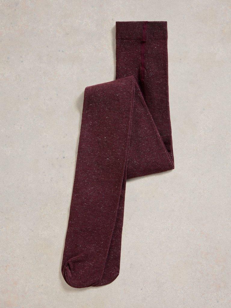 Sienna Sparkle Tights in DK PLUM - FLAT DETAIL