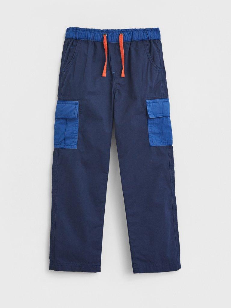 Caleb Cargo Trousers in DARK NAVY - FLAT FRONT