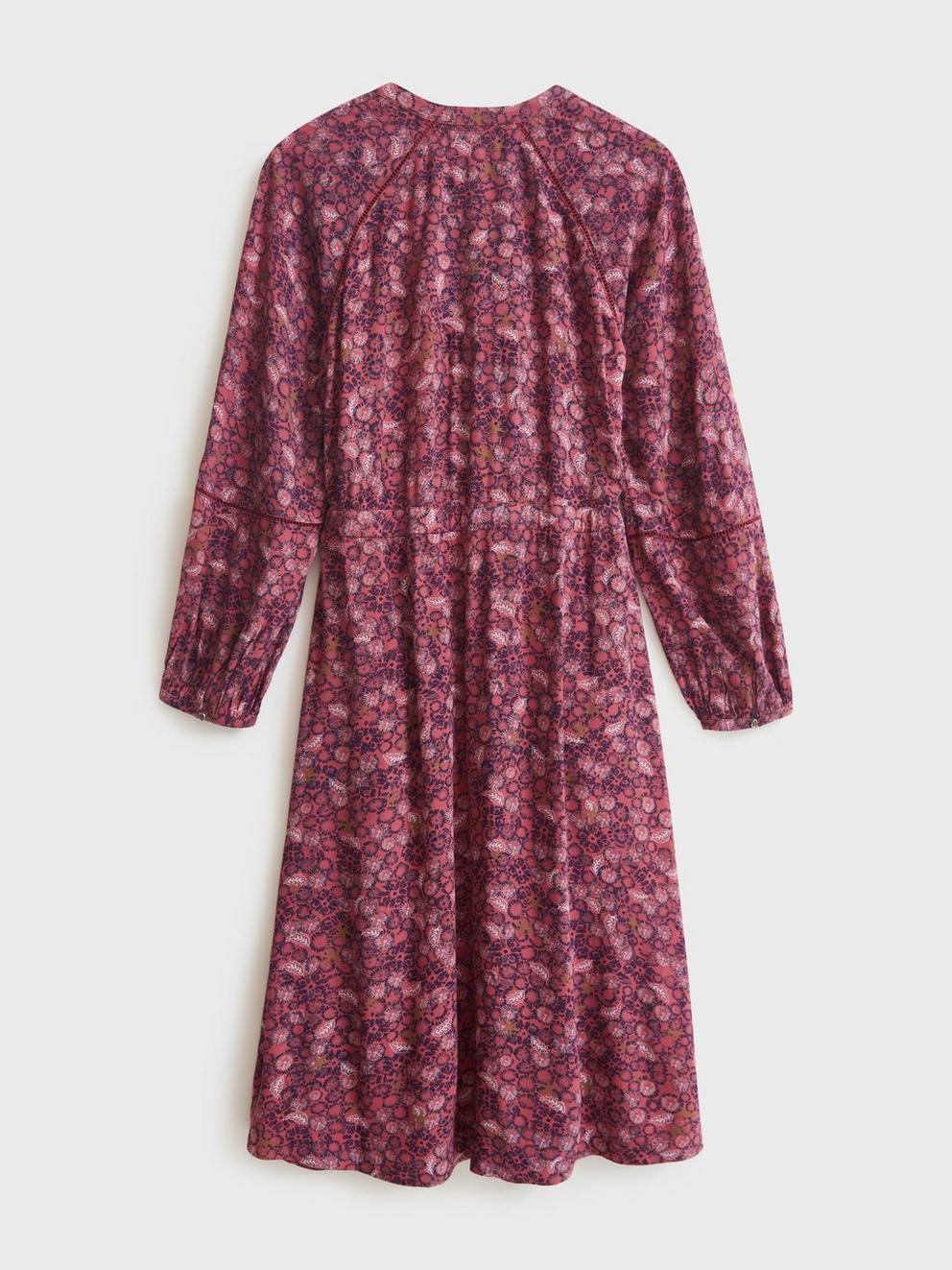 Aubrey Dress in PLUM MLT - FLAT BACK