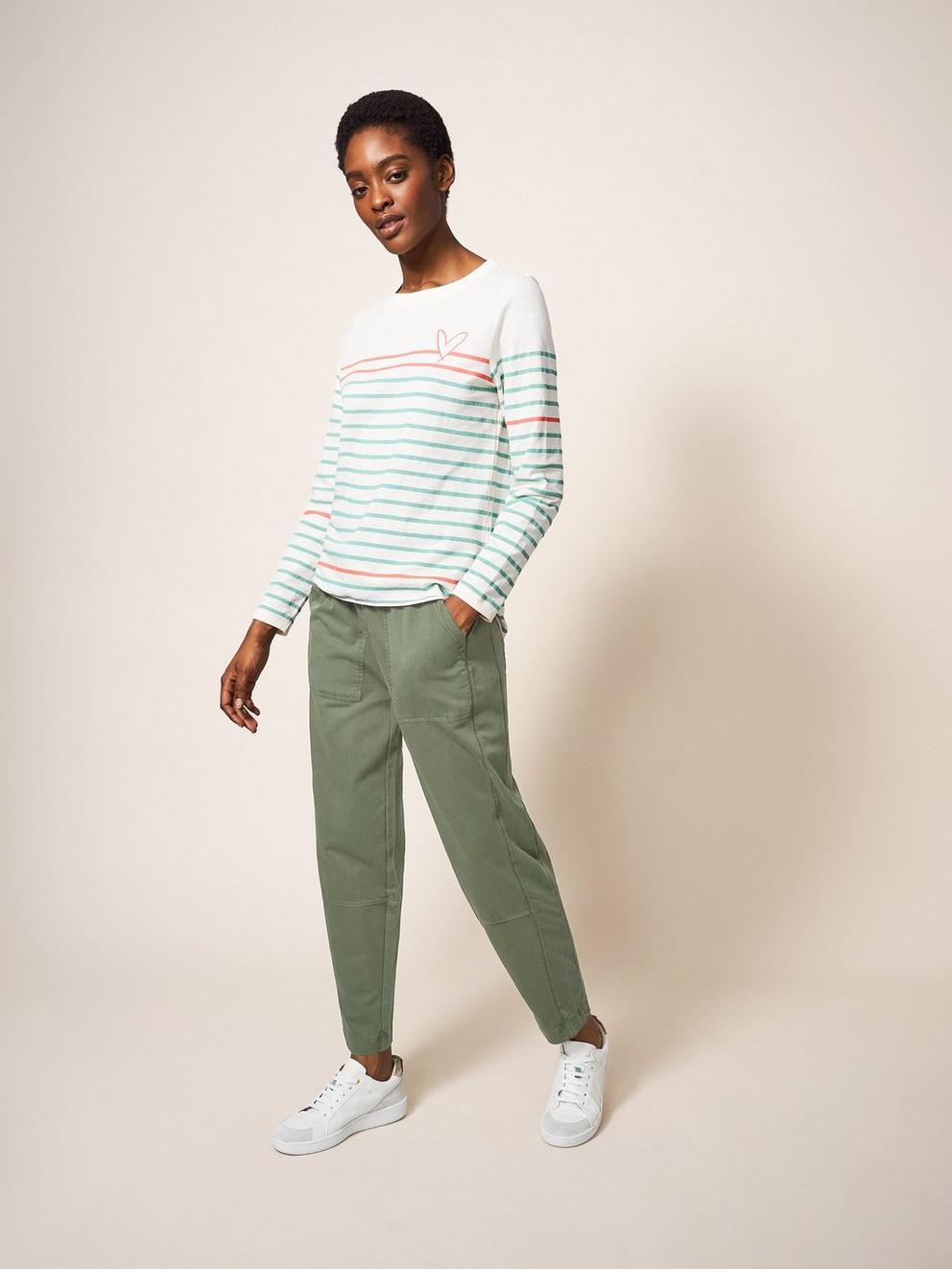 Ava Jersey Jogger in KHAKI GRN - LIFESTYLE