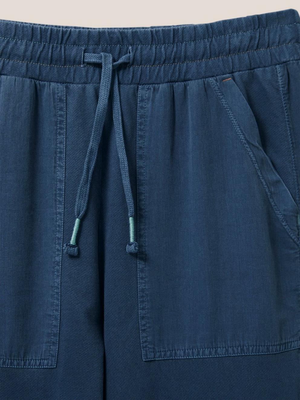 Ava Jersey Jogger in MID BLUE - FLAT DETAIL