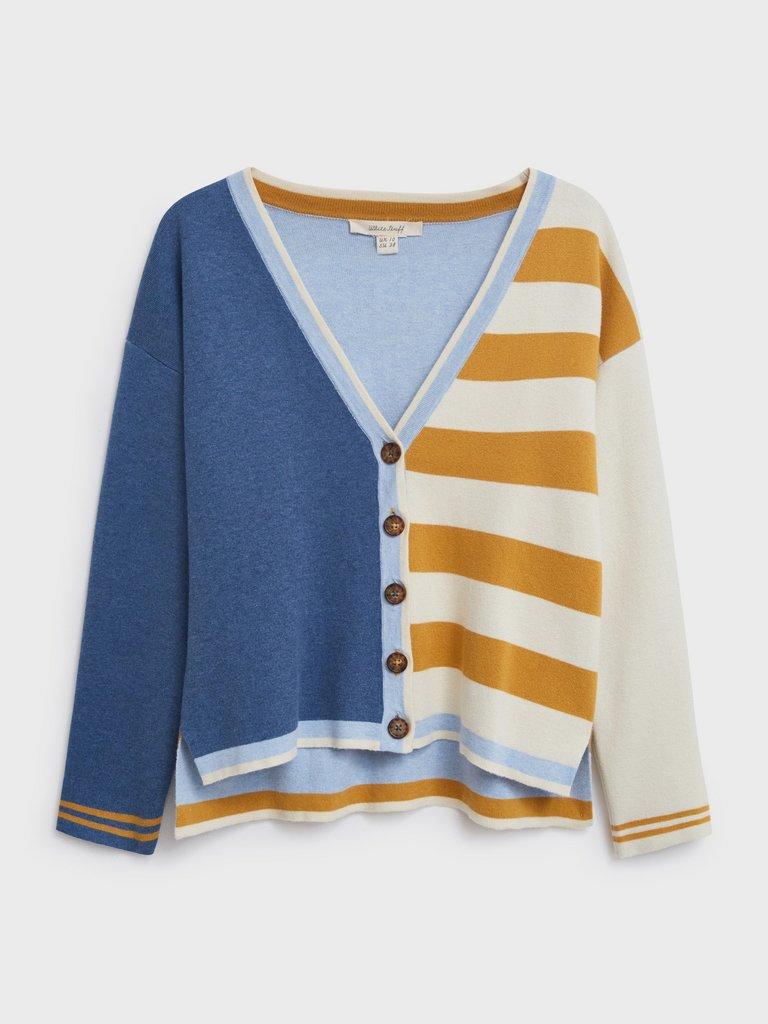 Eimear Reversible Cardi in BLUE MLT - FLAT FRONT