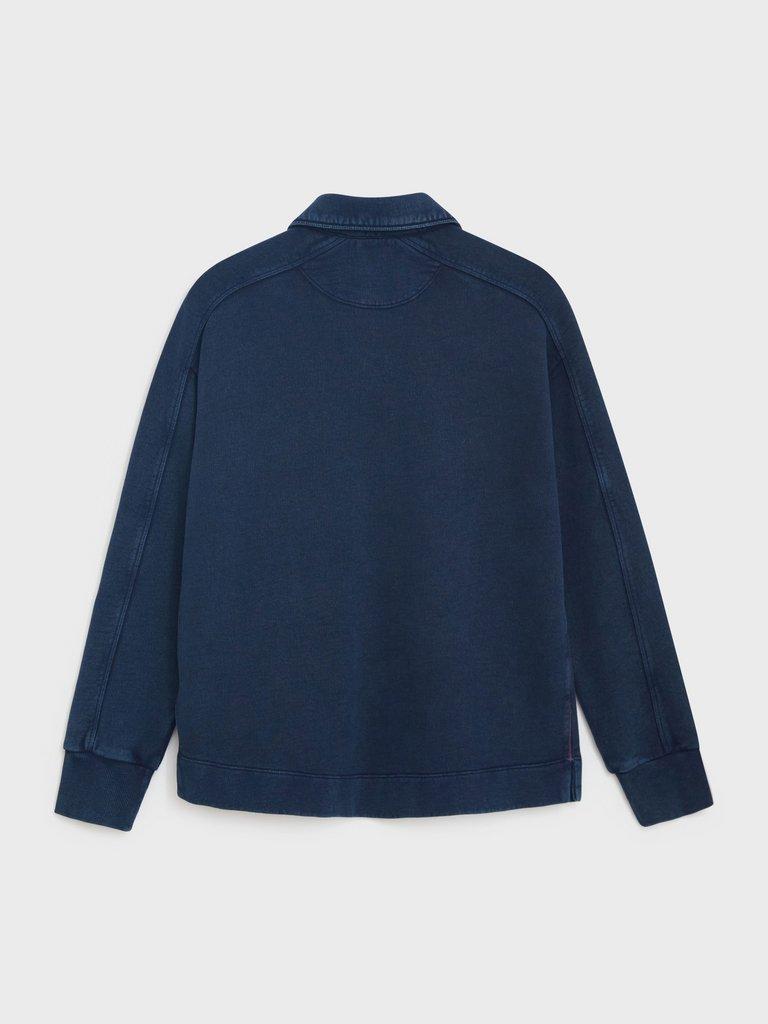 Harriet Button Through Sweat in FRENCH NAVY | White Stuff