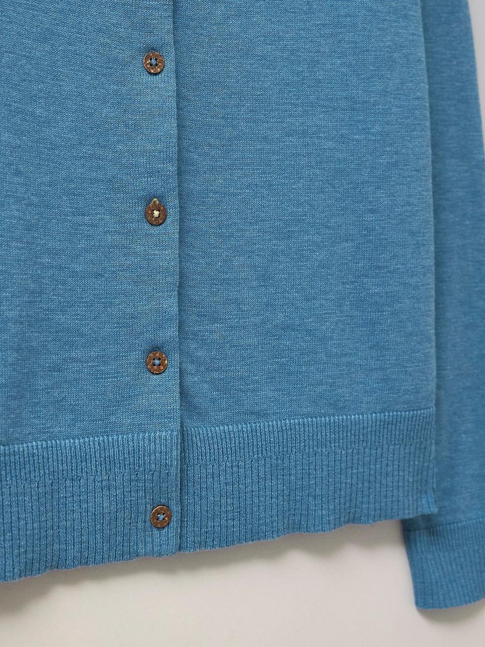 Lulu Cardigan in DK BLUE - FLAT DETAIL