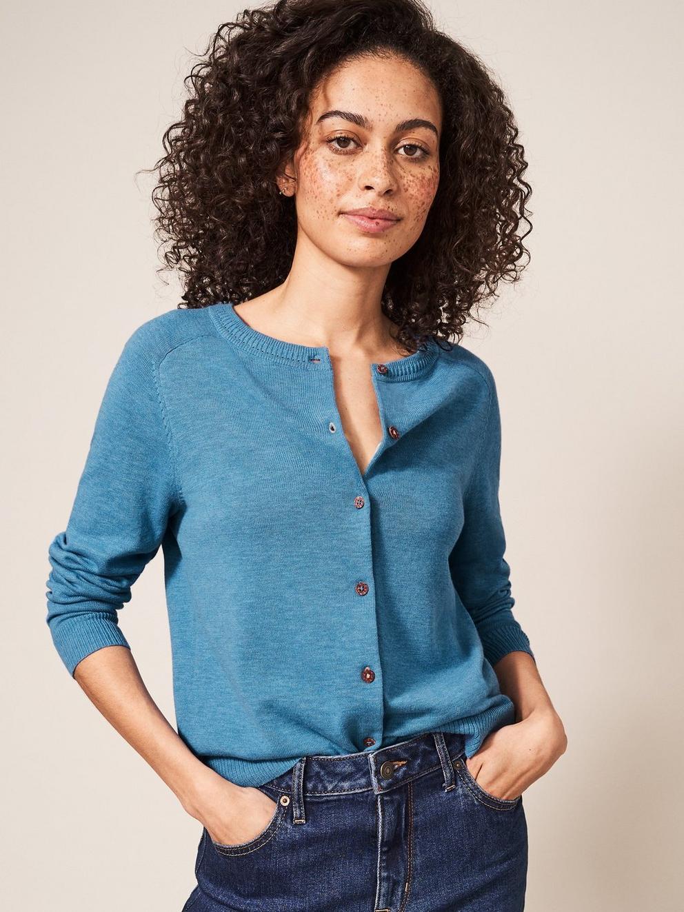 Lulu Cardigan in DK BLUE - LIFESTYLE