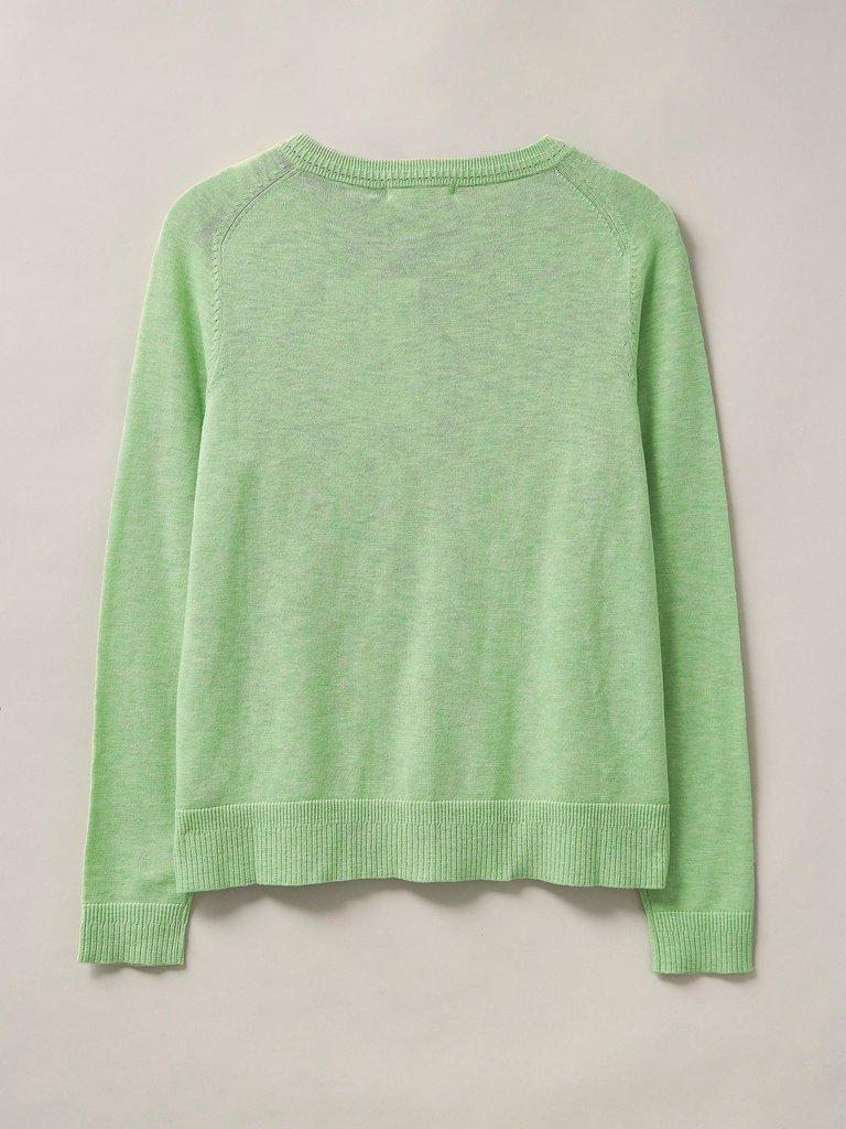 Lulu Cardigan in MINT GREEN - FLAT BACK