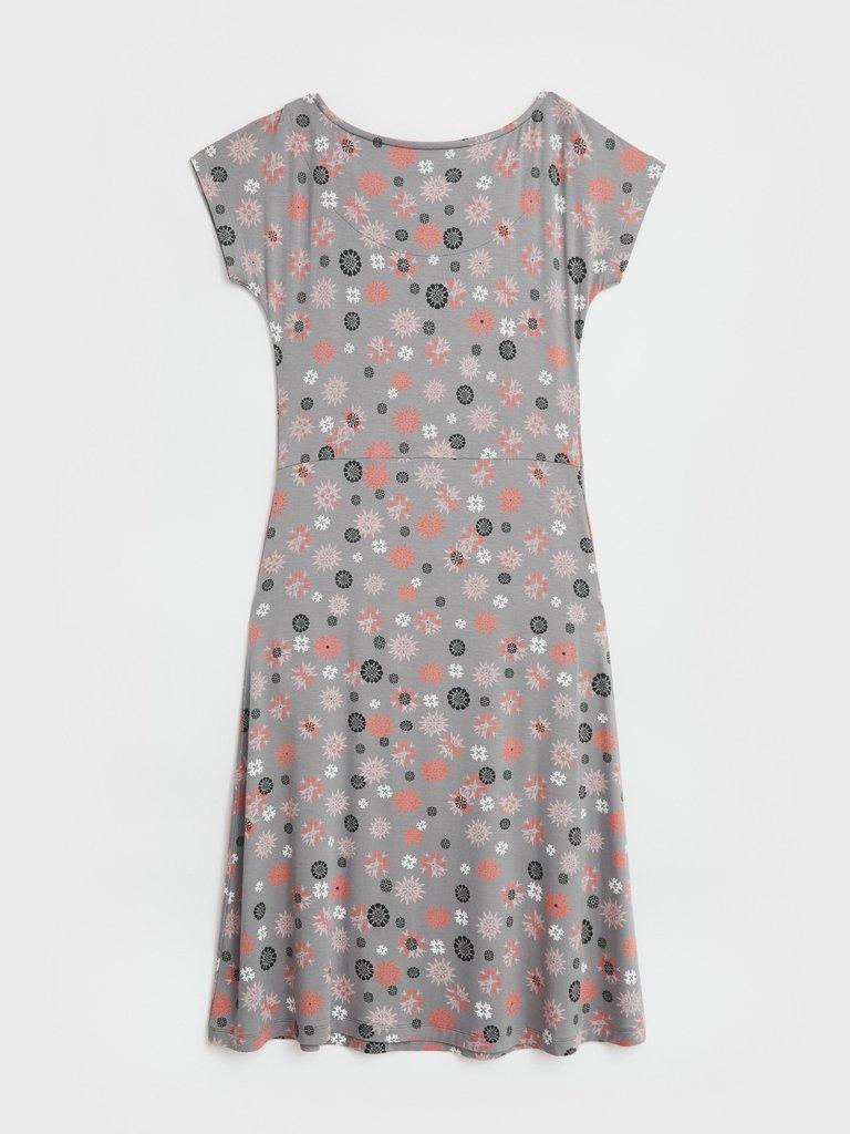 Aiken Eco Vero Dress in GREY MLT - FLAT BACK