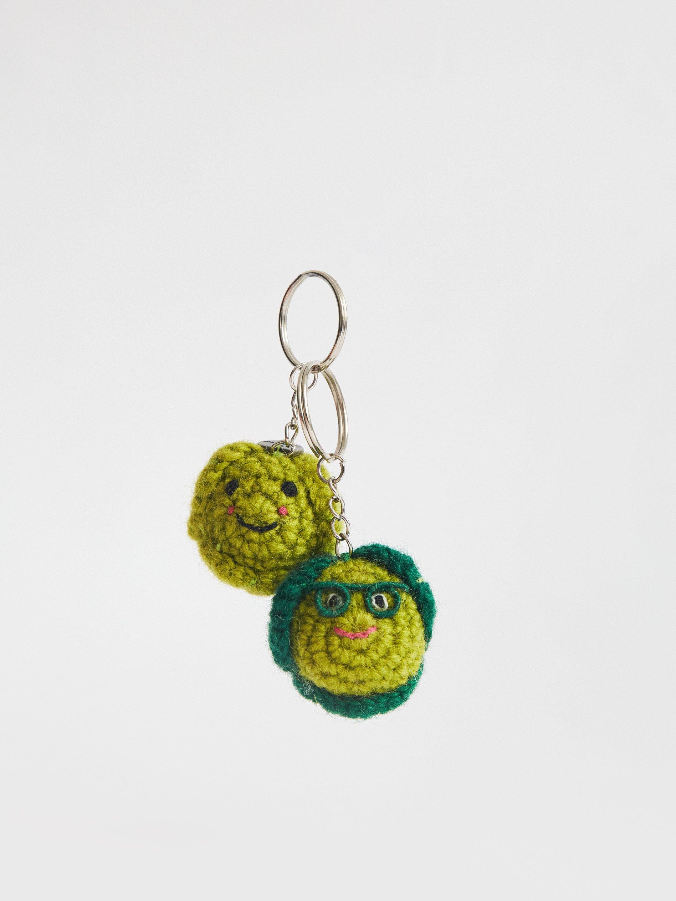 Friendship Sprout Keyring in GREEN MLT - FLAT FRONT