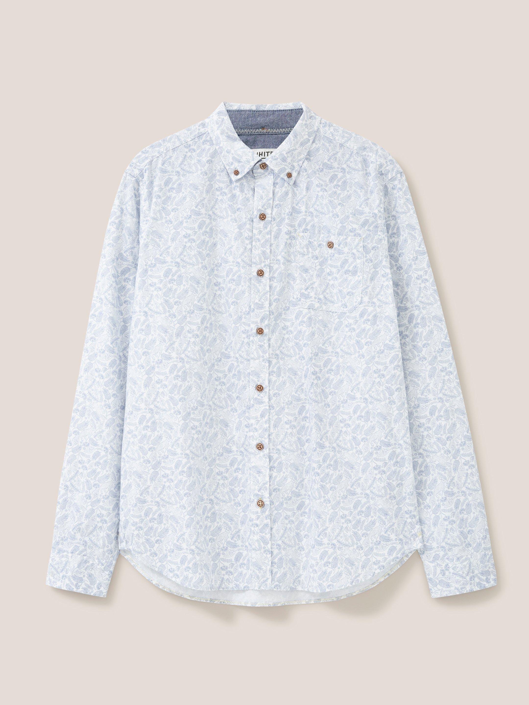 Hare Print Shirt in WHITE MLT - FLAT FRONT