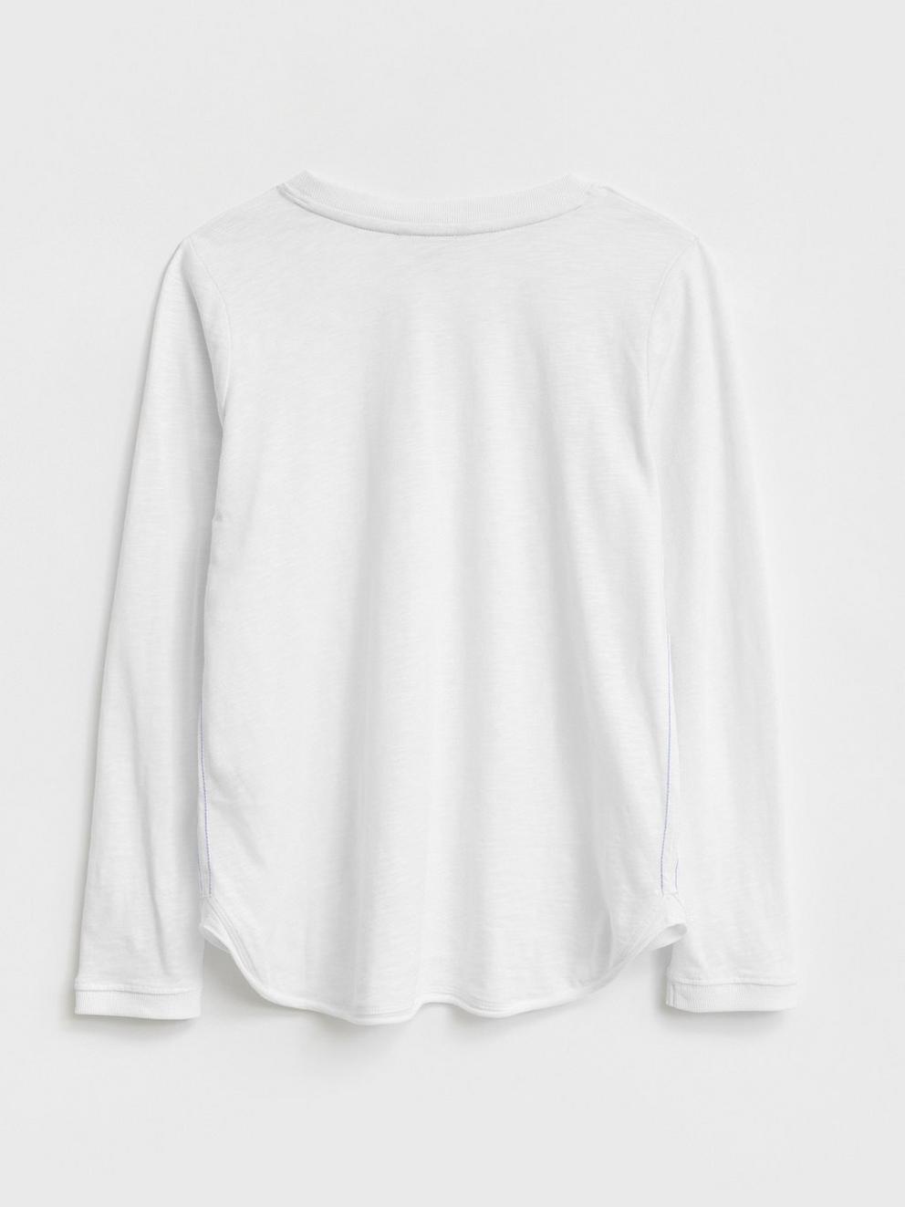 Cassie Crew Tees in PALE IVORY - FLAT BACK