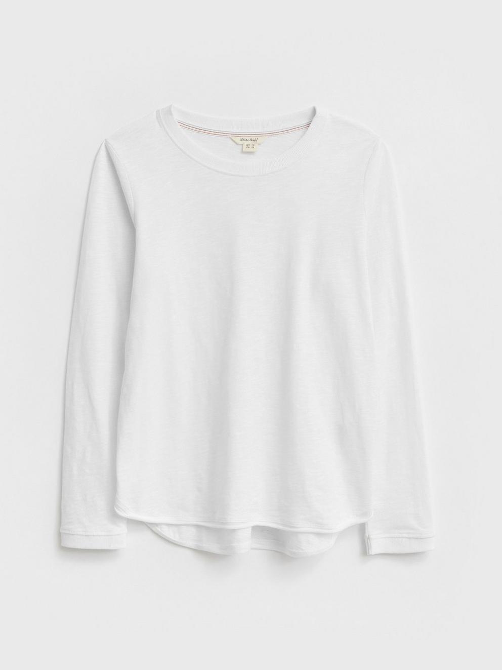 Cassie Crew Tees in PALE IVORY - FLAT FRONT