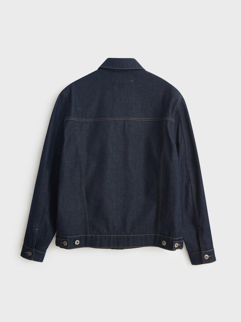 Denim Stanton Jacket in DK DENIM - FLAT BACK