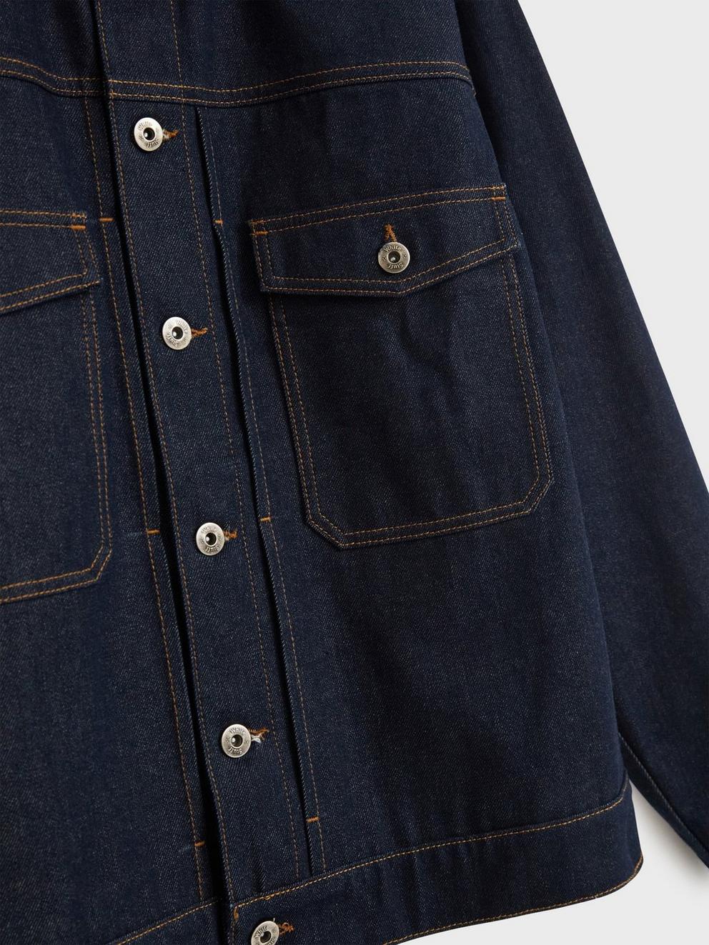 Denim Stanton Jacket in DK DENIM - FLAT DETAIL