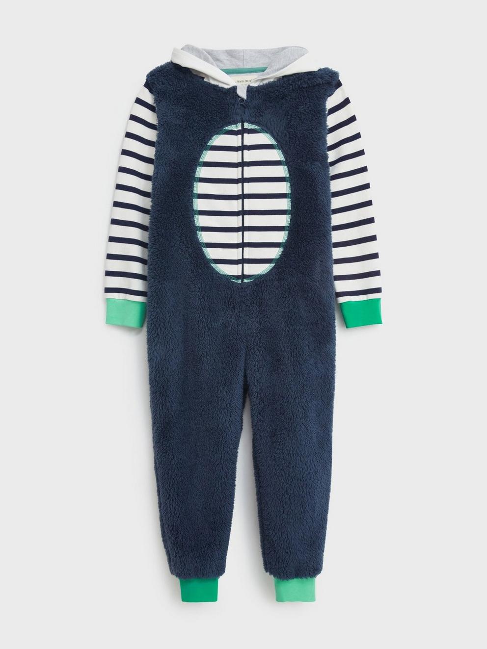 Shark Onesie in MID BLUE - FLAT FRONT