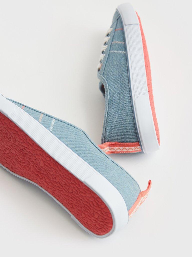 Piper Plimsoll in CHAMB BLUE - FLAT BACK