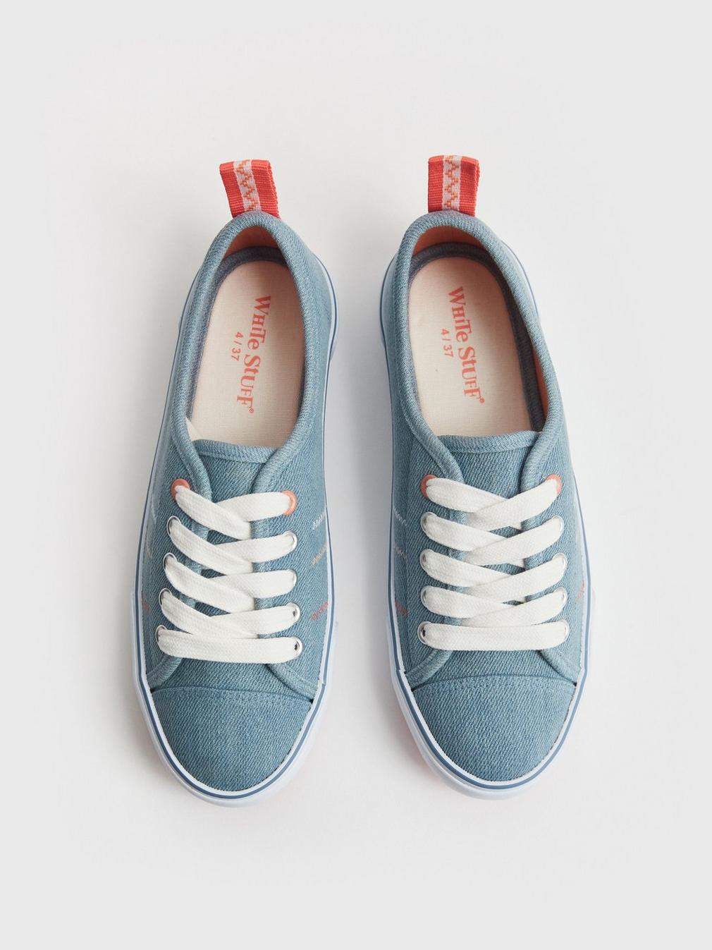 Piper Plimsoll in CHAMB BLUE - FLAT DETAIL