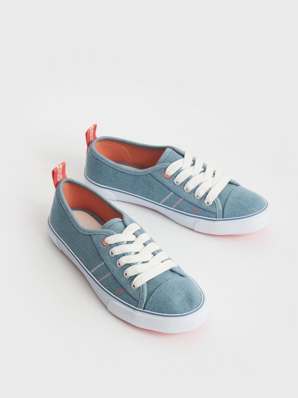 Piper Plimsoll in CHAMB BLUE - FLAT FRONT