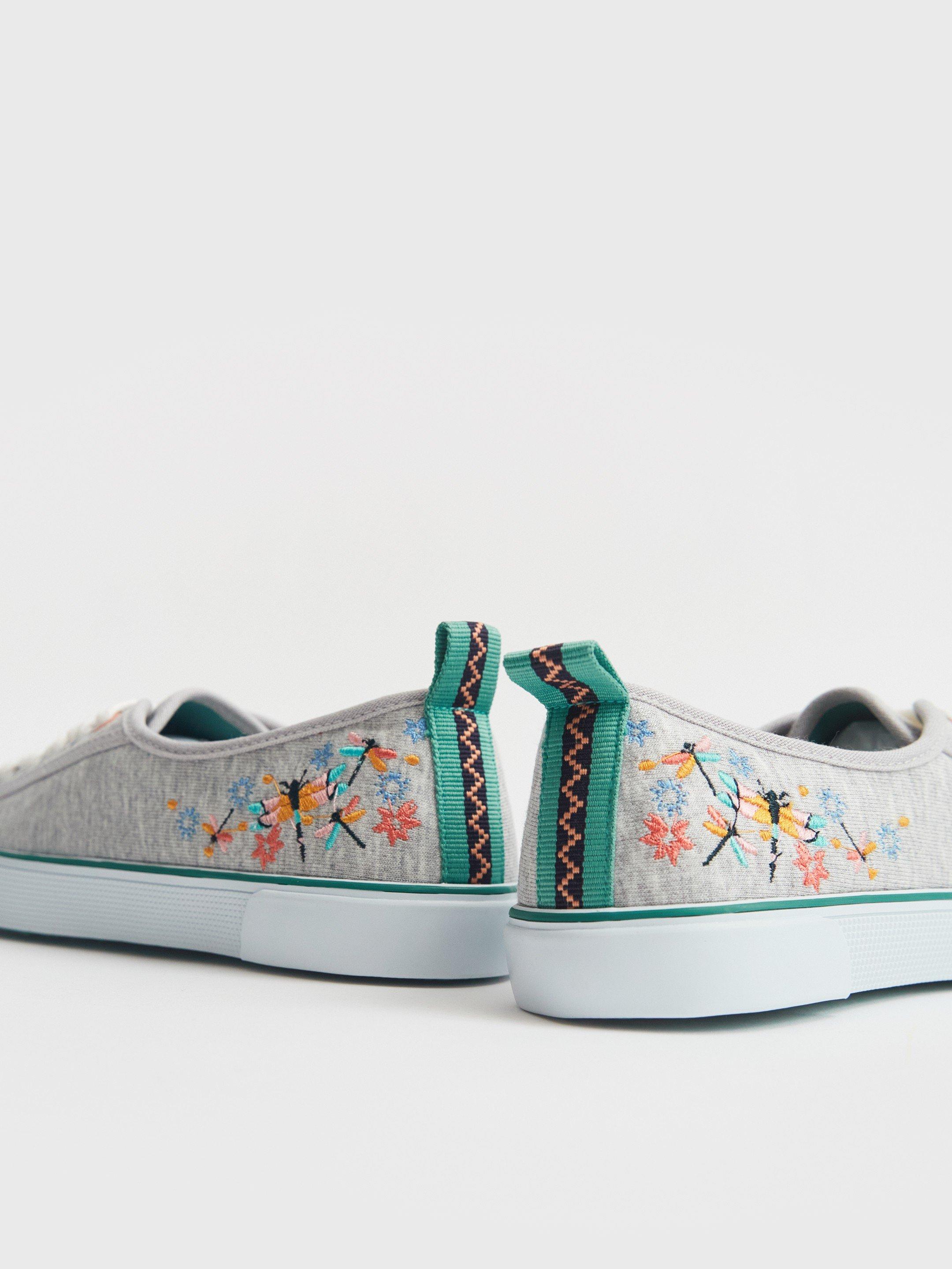 Piper Plimsoll in GREY MLT - FLAT BACK