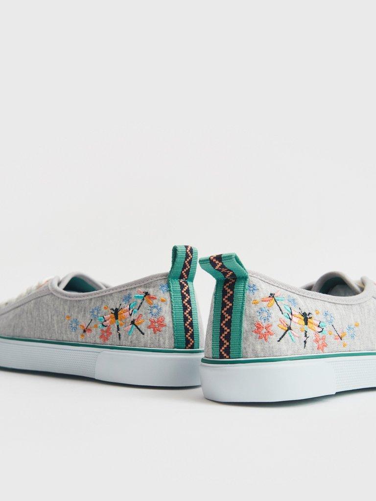 Piper Plimsoll in GREY MLT - FLAT BACK