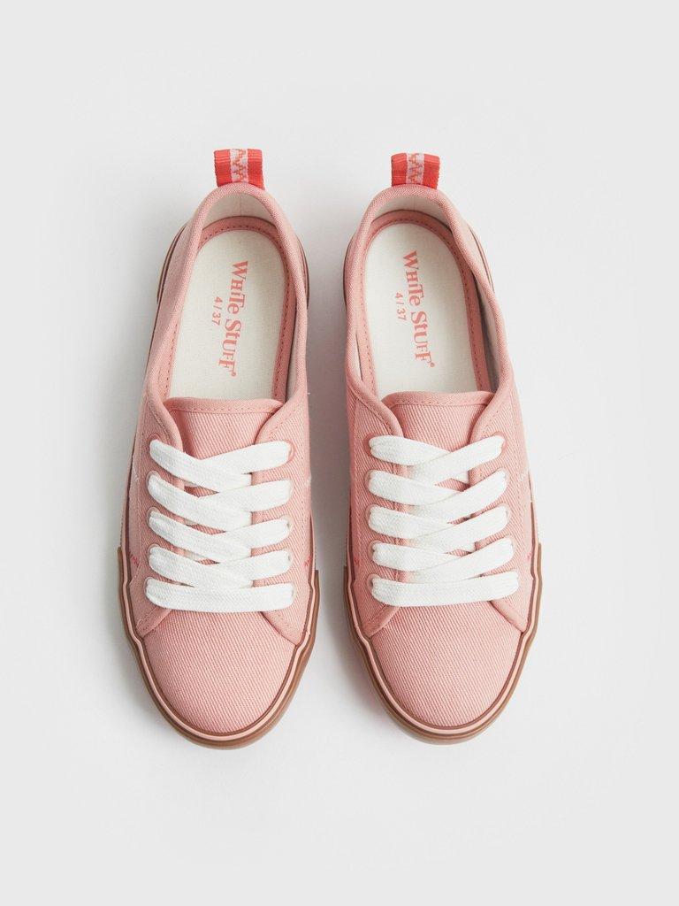 Piper Plimsoll in LGT PINK - FLAT DETAIL