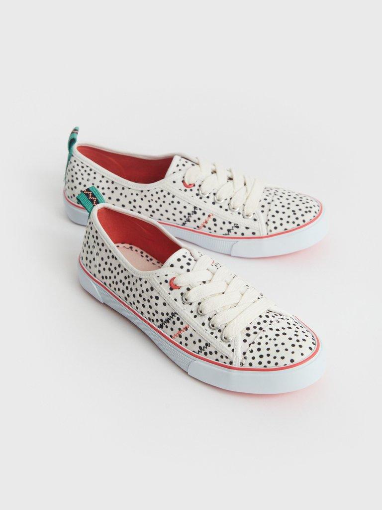 Piper Plimsoll in WHITE PR - FLAT FRONT