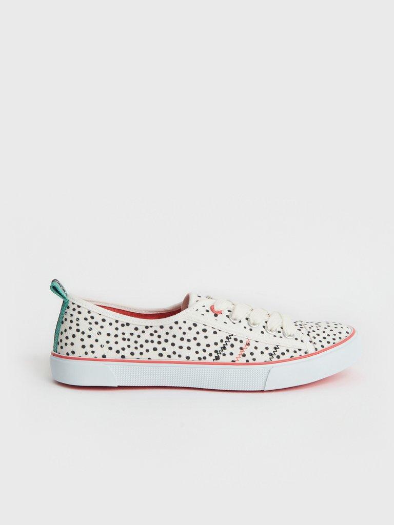 Piper Plimsoll in WHITE PR - MODEL FRONT