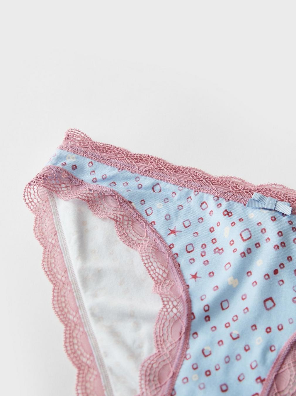 Shells Geo Knicker in BLUE MLT - FLAT DETAIL