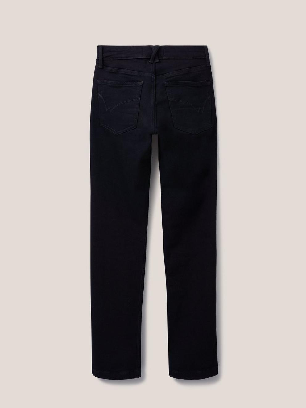 Brooke Straight Jean in BLK DENIM - FLAT BACK