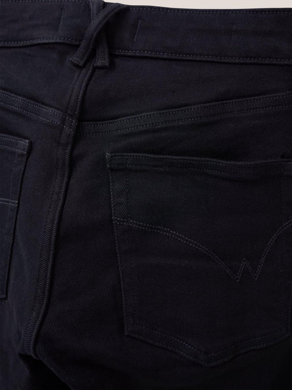 Brooke Straight Jean in BLK DENIM - FLAT DETAIL