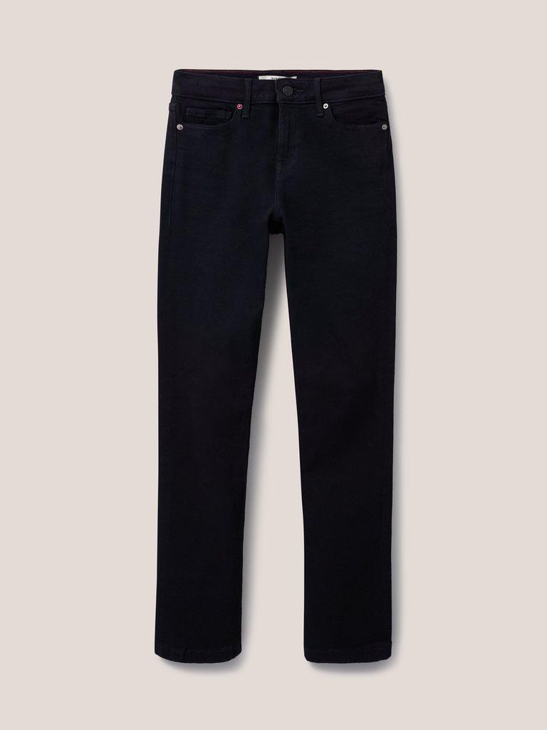 Brooke Straight Jean in BLK DENIM - FLAT FRONT