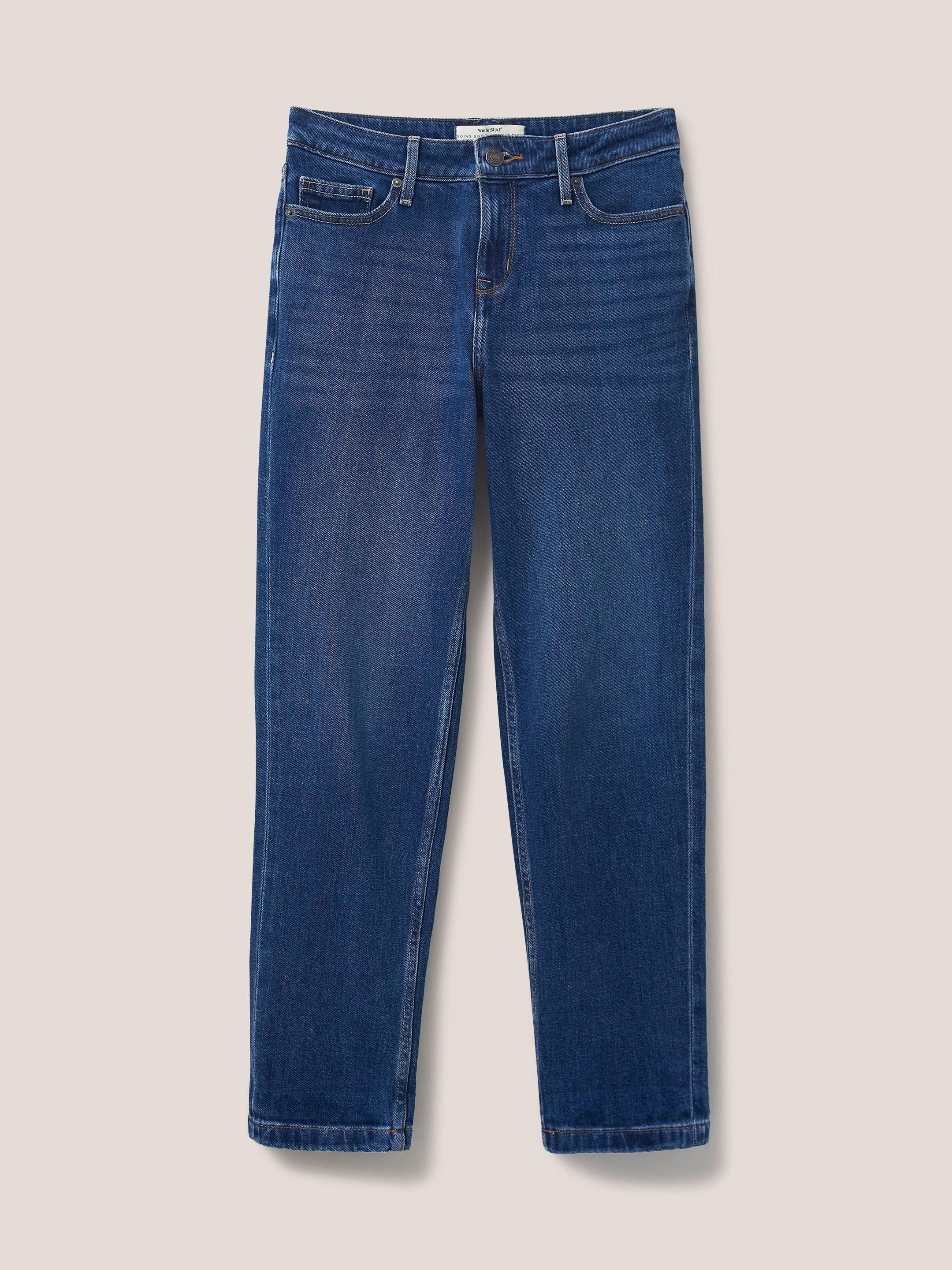 Katy Relaxed Slim Jean in MID DENIM - FLAT FRONT