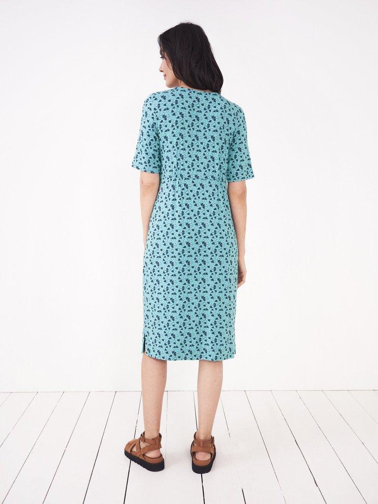 Kara Eco Vero Jersey Dress in BLUE MULTI | White Stuff