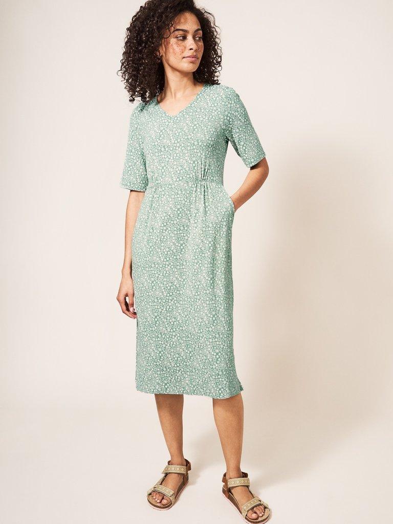 Kara Eco Vero Jersey Dress in GREEN PR - LIFESTYLE