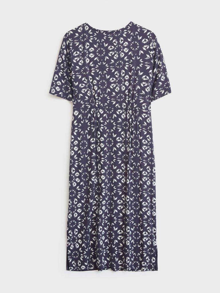 Kara Eco Vero Jersey Dress in PURPLE MLT - FLAT BACK