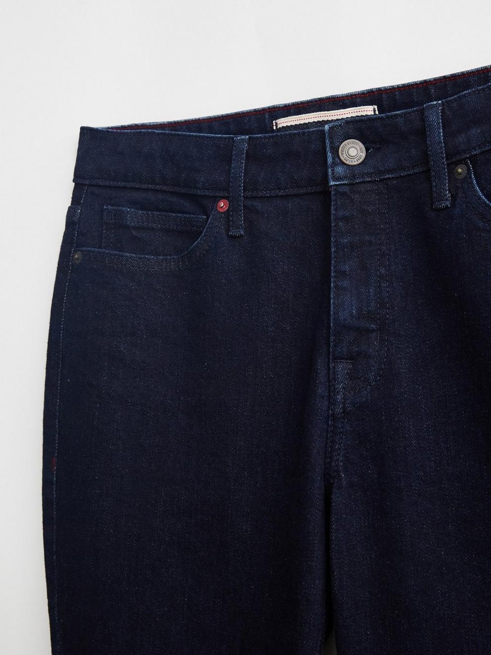 Brooke Straight Crop Jean in DK DENIM - FLAT DETAIL