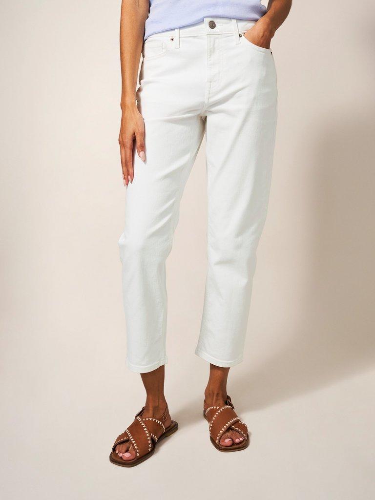 Brooke Straight Crop Jean in NAT WHITE - LIFESTYLE