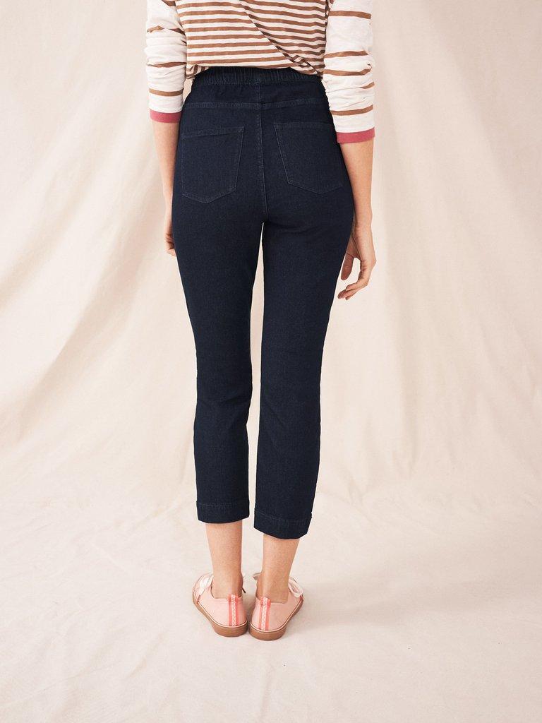 Janey Crop Jegging in DK DENIM - MODEL BACK